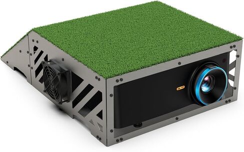 حاوية جهاز عرض Golf Simulator، جزء علوي مفصلي لسهولة الوصول، علبة ألومنيوم تبديد الحرارة مع تبريد مزدوج المروحة، مقاس XL مناسب للرمي القصير Pyswex in Kuwait