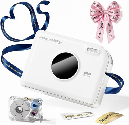 Phomemo Ribbon Label Maker with Waterproof Labels, A30 Bluetooth Mini Label Maker Machine with Tape 12mm 0.47 White, Portable Ribbon Printer Rechargeable for Gift Wrap, Cloth Name Tag, in/Outdoor Use in Kuwait