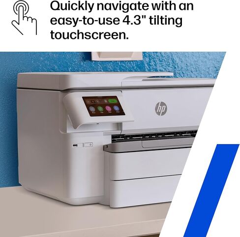طابعة HP OfficeJet Pro 9730 اللاسلكية متعددة الإمكانات الملونة النافثة للحبر، الطباعة والمسح الضوئي والنسخ والفاكس، حتى 11x17 ADF، الطباعة/المسح الضوئي على الوجهين، الأفضل للمكتب، تجربة 3 أشهر من الحبر الفوري (C2WH0A) in Kuwait