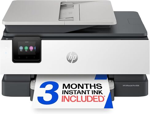 طابعة HP OfficeJet Pro 8135 اللاسلكية النافثة للحبر الملونة الكل في واحد، طباعة، مسح ضوئي، نسخ، فاكس، ADF، طباعة على الوجهين الأفضل للمكتب المنزلي، تجربة 3 أشهر من الحبر الفوري، قادرة على الذكاء الاصطناعي (C2VK1A) in Kuwait