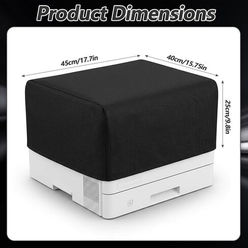 Universal Printer Dust Cover, Elastic Waterproof Printer Cover, Black Printers Protective Covers Compatible with HP DeskJet Epson XP Series, UV-resistant, 17.7x 15.75 x 9.8 inch in Kuwait