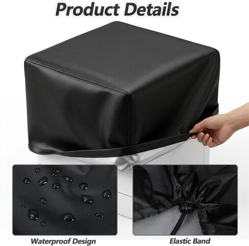 Universal Printer Dust Cover, Elastic Waterproof Printer Cover, Black Printers Protective Covers Compatible with HP DeskJet Epson XP Series, UV-resistant, 17.7x 15.75 x 9.8 inch in Kuwait