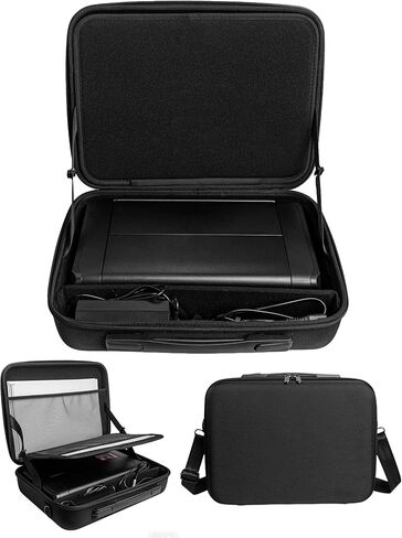 حقيبة حمل لطابعة Canon PIXMA TR160، TR150، Epson Workforce WF-110، WF-100 المحمولة، حقيبة كتف سفر مقاومة للصدمات مع مقسم قابل للتعديل وتخزين ثلاثي الطبقات للاستخدام العالمي in Kuwait