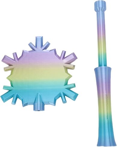 3D Printed Credit Card Wand with Retractable Handle, Gradient Snowflake Design for Tap to Pay Contactless Cards - Fun Christmas & Birthdays in Kuwait