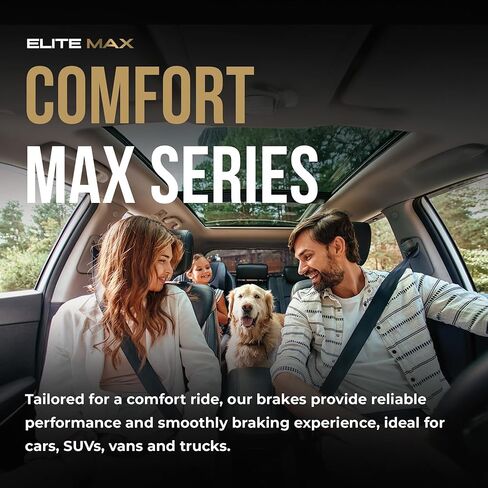 فرامل MAX المتقدمة - مجموعة فرامل خلفية لسيارة Nissan Rogue 2008-2022، 2017-2023 Nissan Qashqai (مع فرامل انتظار يدوية) | مجموعة الفرامل والدوار من السيراميك الكربوني| دوارات الفرامل البديلة OE in Kuwait