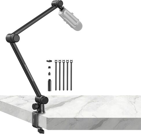 SMALLRIG Triangle Camera Desk Mount, Max. Load 3kg/ 6.6lbs, Overhead Camera Mount with Auxiliary Support Rod, with Phone Holder and Small Ball Head for Camera/Phone/Light/WebCam - 4304 in Kuwait