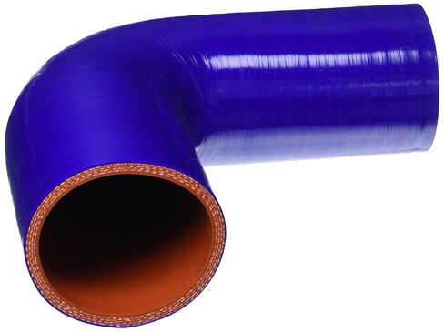 HPS HTSER90-250-275-BLUE سيليكون درجة حرارة عالية 4 طبقات معززة 90 درجة خرطوم توصيل مخفض الكوع، الحد الأقصى للضغط 55 رطل لكل بوصة مربعة، طول الساق 4 بوصات على كل جانب، 2-1/2 بوصة > 2-3/4 بوصة معرف، أزرق in Kuwait