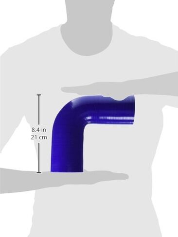 HPS HTSER90-250-275-BLUE سيليكون درجة حرارة عالية 4 طبقات معززة 90 درجة خرطوم توصيل مخفض الكوع، الحد الأقصى للضغط 55 رطل لكل بوصة مربعة، طول الساق 4 بوصات على كل جانب، 2-1/2 بوصة > 2-3/4 بوصة معرف، أزرق in Kuwait