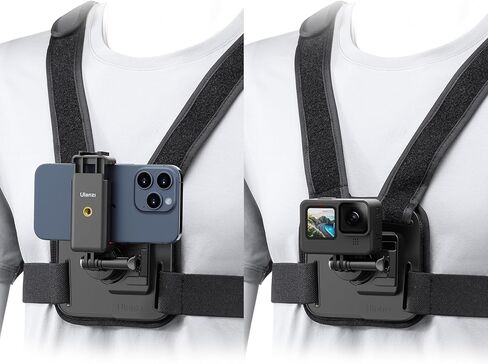 ULANZI CM028 حزام تثبيت على الصدر قابل للتعديل مع تبديل رأسي/أفقي لكاميرات الحركة GoPro DJI Insta360 - حزام تثبيت على الصدر للهاتف POV لهاتف iPhone Samsung Cameras Body Mount in Saudi Arabia
