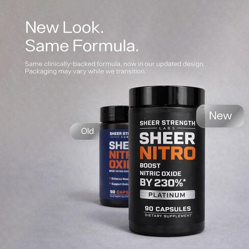 مكمل أكسيد النيتريك للرجال من Sheer Strength Labs - تم اختباره سريريًا للمضخات وتدفق الدم - 270% أكثر من أكسيد النيتريك - مكمل نيتروسيجين، S7 والشمندر - صنع في الولايات المتحدة الأمريكية - 90 كبسولة in Kuwait