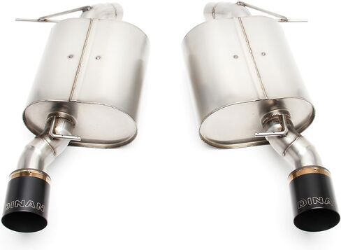 Dinan D660-0012-BLK Free Flow Axle-Back Exhaust - Compatible with 2007-2011 BMW 335i/335xi in Kuwait