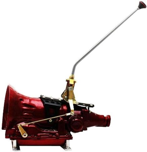 مجموعة ناقل الحركة الأوتوماتيكي American Shifter 58907 أحادية الحركة مع ذراع منحني واحد مقاس 23 بوصة ومقبض أسود لناقل الحركة GM 700R4 in Kuwait