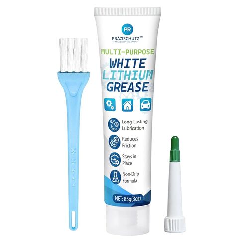 White Lithium Grease Multi-Purpose Lubricant, Long-Lasting Waterproof & Rust Preventive Grease, High Load Protection for Automotive, Marine, Industrial & Household Use, 3 oz / 85g in Kuwait