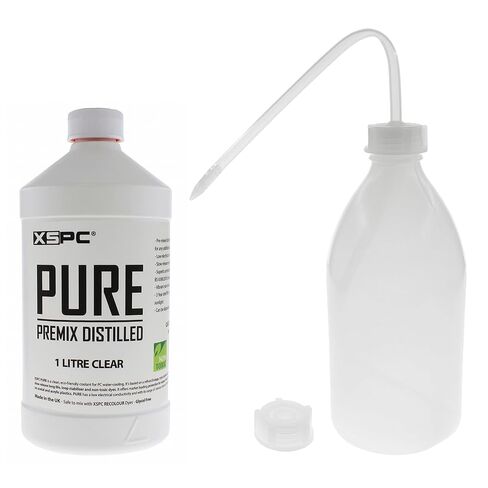 XSPC Pure Premix Distilled PC Coolant (1000mL) and Filling Bottle Bundle, UV Pink in Saudi Arabia