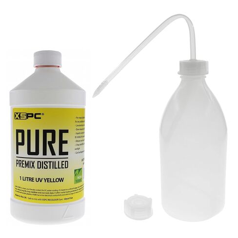 XSPC Pure Premix Distilled PC Coolant (1000mL) and Filling Bottle Bundle, UV Pink in Saudi Arabia