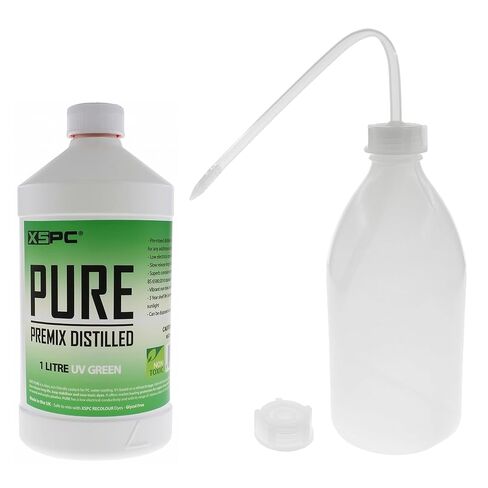XSPC Pure Premix Distilled PC Coolant (1000mL) and Filling Bottle Bundle, UV Pink in Saudi Arabia