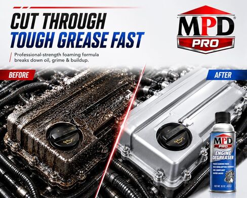 MPD PRO Engine Degreaser Spray – Heavy Duty Foaming Cleaner for Oil, Grease & Grime – Automotive Engine Bay Treatment, Water-Based Self-Emulsifying Formula, VOC Compliant, 1 Pack in Saudi Arabia
