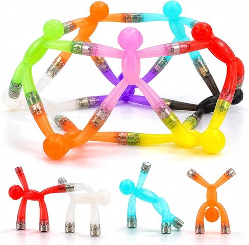 Boxgear 10 Pcs Mini Man Magnetic Toy, Translucent Novelty Toys, Rubber Magnet Men Toy Fridge Magnets Humanoid Magnetic Toy Kids Travel Toys (Multicolor) in Saudi Arabia