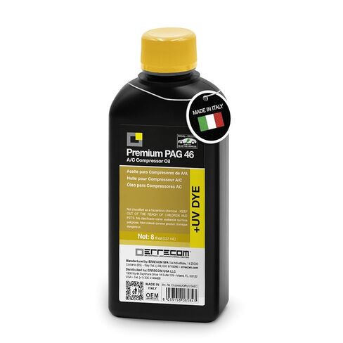 PAG 46 + Dye - 8 flz, A/C Compressor Oil for Vehicles, Including Electric Compressors, Working with R134a and R1234yf in Saudi Arabia