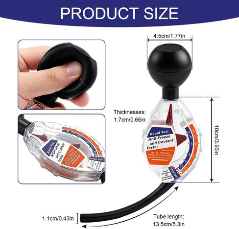 Coolant Tester Accessory, Antifreeze Tester, Automotive Professional Antifreeze Densitometer Freezing Testing Tool, Accurate Dial Type Coolant Hydrometer Tester for Most Vehicels (1PCS) in Saudi Arabia
