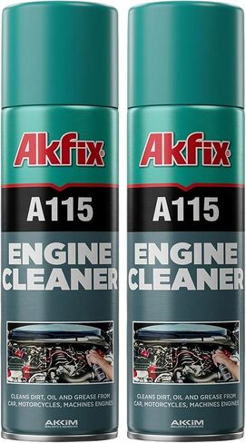 Akfix A115 Engine Cleaner and Degreaser - Quick and Bright Cleaner for Car, Motorcycle, Automotive and Machine Engine - Oil Grease Remover, Degreaser Cleaner Spray | 2 Pack, 16.9 Oz. in Kuwait