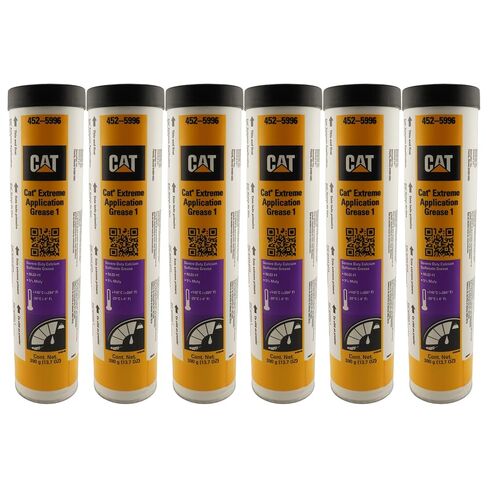 CAT 452-5996 (4525996) Extreme Application Grease #1 – 390 Gram Cartridge – 5% Moly, NLGI #1 Severe Duty Calcium Sulfonate (Pack of 6) in Kuwait