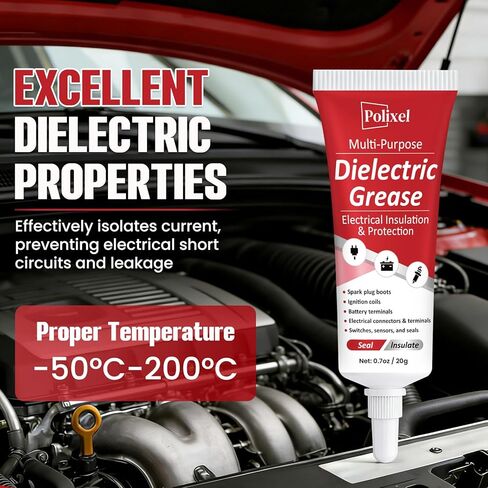 Dielectric Grease & Electrical Insulator High Temperature & Waterproof Insulating Lubricant for Spark Plugs, Battery Terminals, Sensors, Prevent Voltage Leakage & Short Circuits in Kuwait