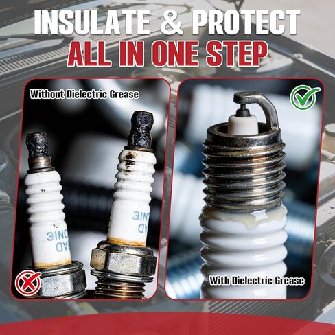 Dielectric Grease & Electrical Insulator High Temperature & Waterproof Insulating Lubricant for Spark Plugs, Battery Terminals, Sensors, Prevent Voltage Leakage & Short Circuits in Kuwait