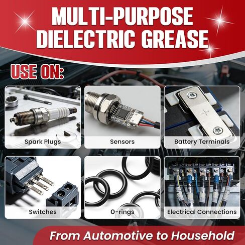 Dielectric Grease & Electrical Insulator High Temperature & Waterproof Insulating Lubricant for Spark Plugs, Battery Terminals, Sensors, Prevent Voltage Leakage & Short Circuits in Kuwait