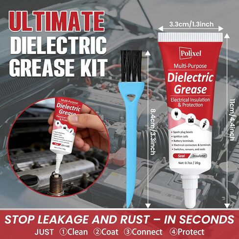 Dielectric Grease & Electrical Insulator High Temperature & Waterproof Insulating Lubricant for Spark Plugs, Battery Terminals, Sensors, Prevent Voltage Leakage & Short Circuits in Kuwait