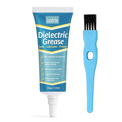 Dielectric Grease for Automotive Electrical Connectors with Brush - Waterproof & Heat-Resistant Silicone Paste for Spark Plugs, Battery Terminals, O-Rings, Marine & Car Wiring (20g/0.7oz) in Kuwait