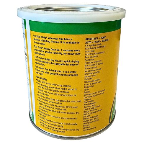 Slip Plate No. 1 Graphite Lubricant – 1 Quart Can – Dry Film Anti-Stick Coating for Lawn Mowers, Snow Blowers, Chutes, Farm Equipment, Industrial Use – Heavy Duty Graphite Paint in Kuwait