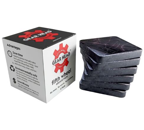 Mytee Products Gear Head 5th Wheel Grease Pads - 3" x 3" x 1/2" Black Semi-Solid Square Lubricant Pads, High-Temp 400°F, Non-Toxic, No-Mess Truck Trailer Coupling Lube - 6 Pack in Saudi Arabia