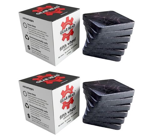 Mytee Products Gear Head 5th Wheel Grease Pads - 3" x 3" x 1/2" Black Semi-Solid Square Lubricant Pads, High-Temp 400°F, Non-Toxic, No-Mess Truck Trailer Coupling Lube - 6 Pack in Saudi Arabia