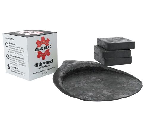 Mytee Products Gear Head 5th Wheel Grease Pads - 3" x 3" x 1/2" Black Semi-Solid Square Lubricant Pads, High-Temp 400°F, Non-Toxic, No-Mess Truck Trailer Coupling Lube - 6 Pack in Saudi Arabia