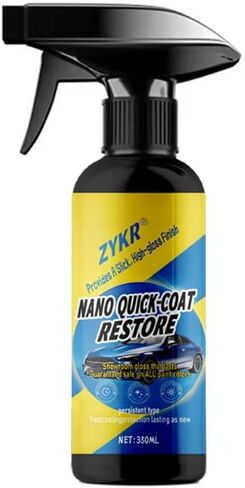 ZYKR Nano Quick-Coat Restore - بخاخ طلاء سيراميك السيارة المتقدم، 3 في 1 بخاخ طلاء سريع عالي الحماية للسيارة، لمعان يشبه المرآة وحماية طلاء طويلة الأمد، 350 مل (عبوة واحدة) in Kuwait