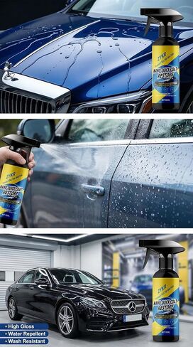 ZYKR Nano Quick-Coat Restore - بخاخ طلاء سيراميك السيارة المتقدم، 3 في 1 بخاخ طلاء سريع عالي الحماية للسيارة، لمعان يشبه المرآة وحماية طلاء طويلة الأمد، 350 مل (عبوة واحدة) in Kuwait