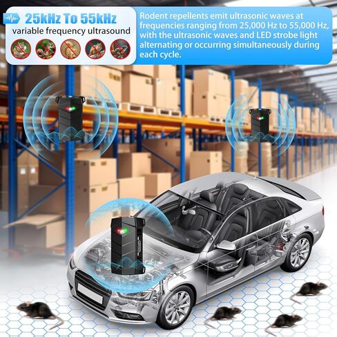 Rodent Repellent for Car Engines, Ultrasonic Repeller Pest Mouse Bat Squirrel Repellent, Keep Away from Vehicle, Rooms, Indoors, Outdoors (2-Pack) in Saudi Arabia