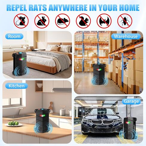 Rodent Repellent for Car Engines, Ultrasonic Repeller Pest Mouse Bat Squirrel Repellent, Keep Away from Vehicle, Rooms, Indoors, Outdoors (2-Pack) in Saudi Arabia