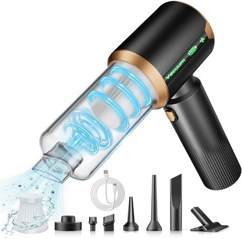 Cordless Car Vacuum Cleaner: Handheld Vacuum with 16000Pa Strong Suction, Brushless Motor & HEPA Filter, 7-in-1 Cleaning Kit, Type-C Charging for Home Office Car Pet in Kuwait