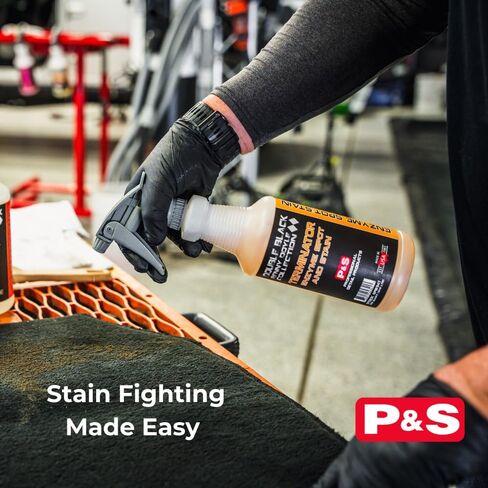 P & S PROFESSIONAL DETAIL PRODUCTS Terminator Enzyme Spot & Stain Remover – Professional Upholstery & Carpet Cleaner, Eliminates Grease, Dirt, Protein-Based Stains, Fresh Scent - 16 Oz. in Kuwait
