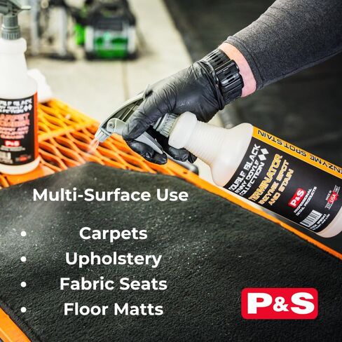 P & S PROFESSIONAL DETAIL PRODUCTS Terminator Enzyme Spot & Stain Remover – Professional Upholstery & Carpet Cleaner, Eliminates Grease, Dirt, Protein-Based Stains, Fresh Scent - 16 Oz. in Kuwait