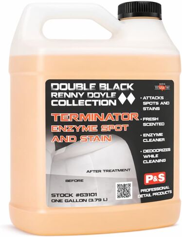 P & S PROFESSIONAL DETAIL PRODUCTS Terminator Enzyme Spot & Stain Remover – Professional Upholstery & Carpet Cleaner, Eliminates Grease, Dirt, Protein-Based Stains, Fresh Scent - 16 Oz. in Kuwait