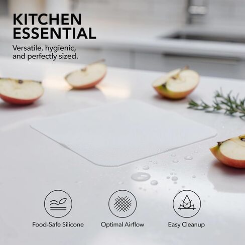 8 Pcs Dryer Mats, Silicone 11 x 11 in, Reusable Non Stick Gray Drying Tray, Food-Safe Mesh Dehydrator Sheets for Fruit Leather, Easy Clean in Kuwait