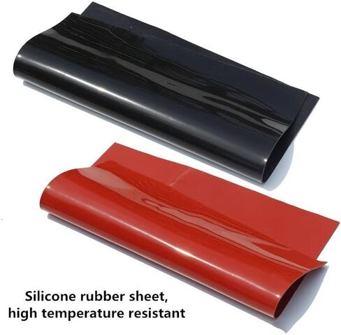 Silicone Rubber Sheet 250X250mm Silicone Sheet Rubber Mat Sheeting, for Heat Resistance Table Mat(Red,5mm) in Saudi Arabia