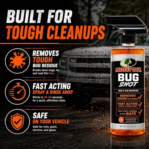 Mossy Oak Road Grime & Tar Remover - Removes Splatter, Road Tar, and Tree Sap - 16 oz, Ready-to-Use, Safe for Cars, Trucks, UTVs and ATVs in Kuwait