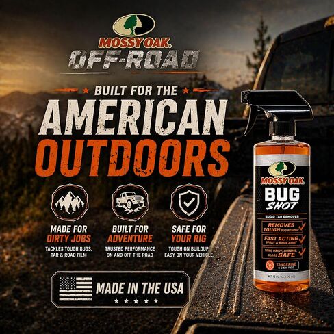Mossy Oak Road Grime & Tar Remover - Removes Splatter, Road Tar, and Tree Sap - 16 oz, Ready-to-Use, Safe for Cars, Trucks, UTVs and ATVs in Kuwait
