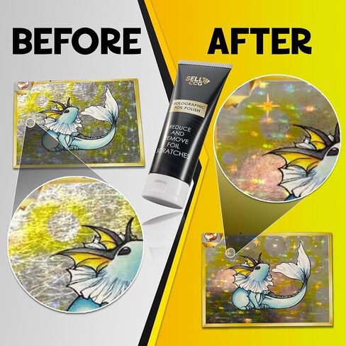 Trading Card Polish Kit for Holographic Foil Surface, Includes 10x Foam Applicators and Microfiber Cloth - Trading Card Repair Kit, Card Grading Kit in Kuwait
