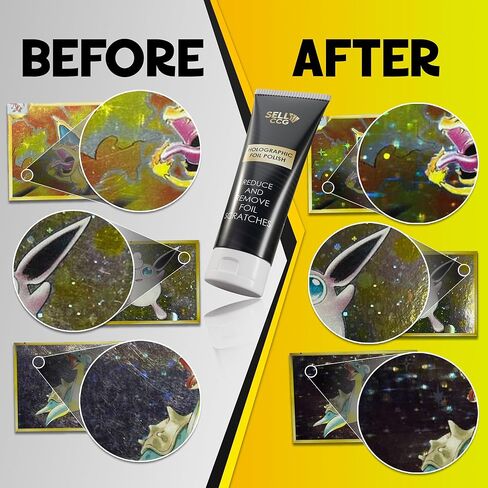 Trading Card Polish Kit for Holographic Foil Surface, Includes 10x Foam Applicators and Microfiber Cloth - Trading Card Repair Kit, Card Grading Kit in Kuwait