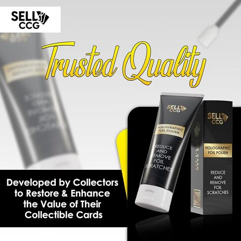 Trading Card Polish Kit for Holographic Foil Surface, Includes 10x Foam Applicators and Microfiber Cloth - Trading Card Repair Kit, Card Grading Kit in Kuwait